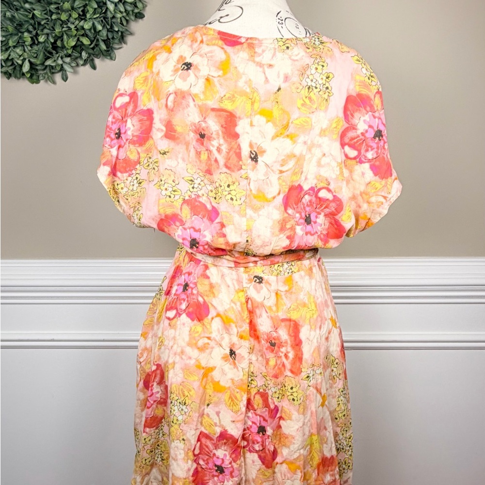 Free People Freddy Tie Mini Dress in Fruit Punch Floral Size Medium - Picture 4 of 12
